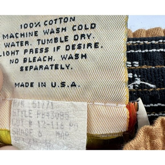 VTG Gene Ewing BIS Maxi SKIRT Sz S Pleated Tiered Fringe Gold Mustard Yellow - Picture 7 of 10